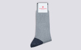Womens Glitter Sock | Blue Wool Mix | Grenson - Main View