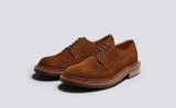 Dermot | Mens Shoes in Brown Suede with Triple Welt | Grenson - Main View