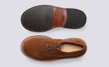 Dermot | Mens Shoes in Brown Suede with Triple Welt | Grenson - Top and Sole View