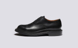 Douglas | Mens Shoes in Black with Triple Welt | Grenson - Side View