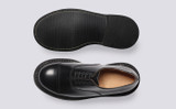 Douglas | Mens Shoes in Black with Triple Welt | Grenson - Top and Sole View