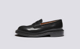 Dara | Mens Loafers in Black with Triple Welt | Grenson -  Side View
