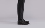 Walton | Mens Derby Boots in Black Leather | Grenson - Lifestyle View 2