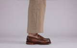 Epsom | Mens Loafers in Dark Brown Leather | Grenson - Lifestyle View