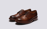 Camden | Mens Wholecut Derby in Dark Brown | Grenson - Main View