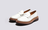 Deirdre | Womens Loafers in White with Triple Welt | Grenson - Main View