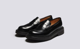 Deirdre | Womens Loafers in Black  with Triple Welt | Grenson - Main View