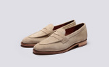Floyd | Mens Loafers in Beige Suede | Grenson - Main View