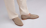 Floyd | Mens Loafers in Beige Suede | Grenson - Lifestyle View