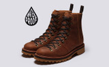 Brady WP | Mens Hiker Boots Dark Tan Waterproof | Grenson - Main View