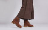 Fran WP | Womens Brogue Boots Dark Tan Waterproof | Grenson - Lifestyle View