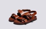 Davina | Womens Sandals in Tan Leather | Grenson - Main View