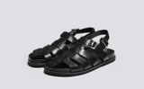 Quinta | Womens Sandals in Black Leather | Grenson - Main View