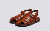 Quinta | Womens Sandals in Tan Leather | Grenson - Main View