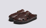 Dale | Clogs for Men in Brown Printed Leather | Grenson - Main View