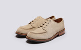 Eric | Mens Derby Shoes in Beige Suede | Grenson - Main View