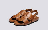 Wiley | Mens Sandals in Ginger Burnished Nubuck | Grenson - Main View