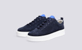 Grenson Sneaker 30 Men's in Blue Ripstop/Suede - 3 Quarter View