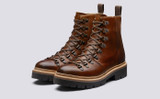 Grenson Nanette in Tan Hand Painted Calf Leather - 3 Quarter View