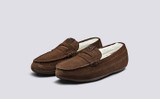 Grenson Slone in Brown Suede - 3 Quarter View