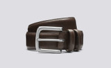 Grenson Casual Belt New Oak in Brown Leather - 3 Quarter View