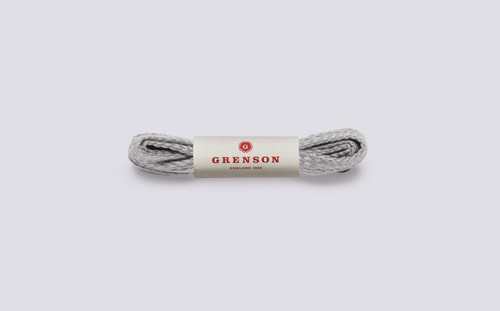 Flat Boot Laces | Grey Unisex Boot Laces 110cm | Grenson - Main View