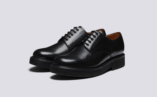 Curt | Black Shoes for Men in Calf Leather Rubber Sole | Grenson - Main View