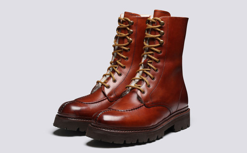 Aleric | Mens Boots in Tan Leather with Shearling | Grenson - Main View