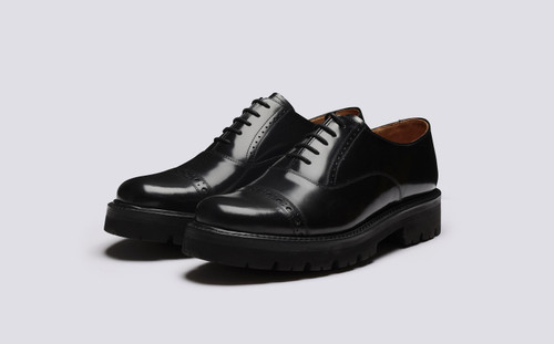 Gendry | Black Shoes for Men in Hi Shine Leather | Grenson - Main View