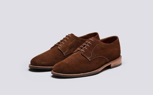 Caldwell | Mens Shoes in Brown Suede on Split Sole | Grenson - Main View