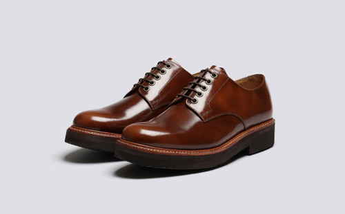 Curt | Brown  Shoes for Men in Hi Shine Leather | Grenson - Main View