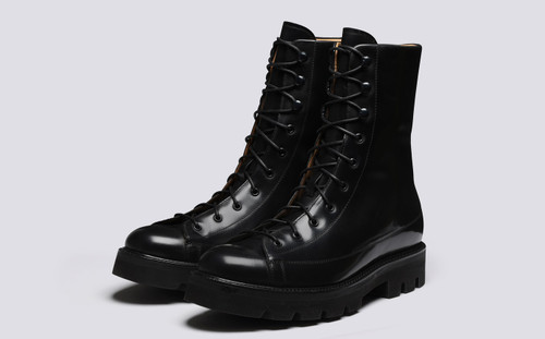 Livingston | Mens Boots in Black Colorado Leather | Grenson - Main View
