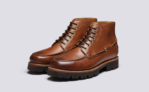 Easton | Mens Boots in Brown Washed Nubuck | Grenson - Main View