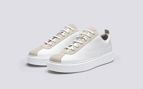 Sneaker 30 | Mens Sneakers in White Leather | Grenson - Main View