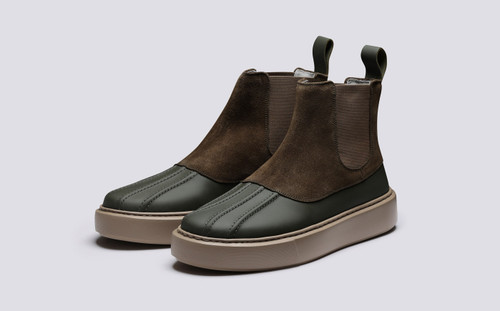 Sneaker 52 | Mens Chelsea Boots Military Suede | Grenson - Main View