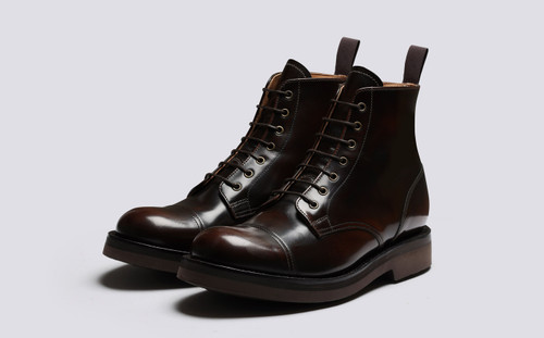 Desmond | Mens Boots in Dark Brown Leather | Grenson - Main View