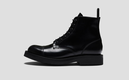 Desmond | Mens Boots in Black Polished Leather | Grenson