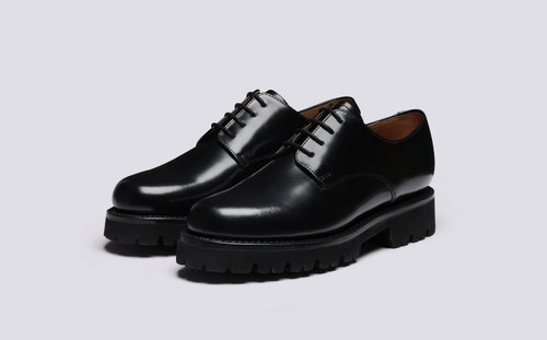 Evie | Black Shoes for Women in Hi Shine Leather | Grenson - Main View