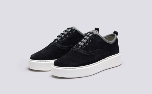 Sneaker 55 | Womens Sneakers in Navy Eco Suede | Grenson - Main View