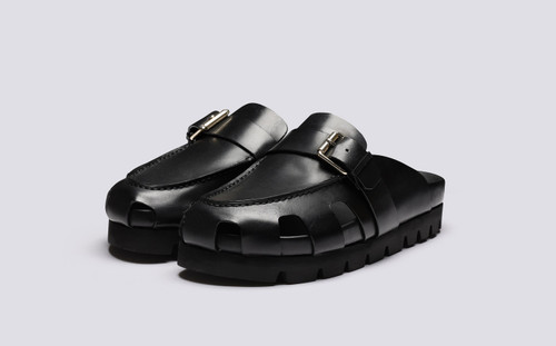 Dotty | Clogs for Women in Black Leather | Grenson - Main View