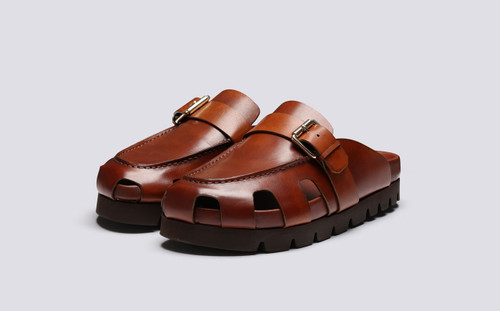 Dotty | Clogs for Women in Tan Leather | Grenson - Main View