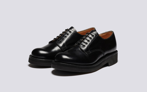 Devon | Womens Shoes in Black with Vibram Sole | Grenson