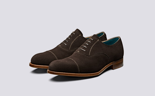 Gresham | Mens Shoes in Brown Suede 
