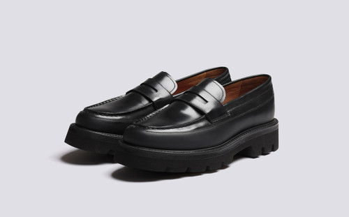 Pete | Mens Loafers in Black Colorado Leather | Grenson - Main View