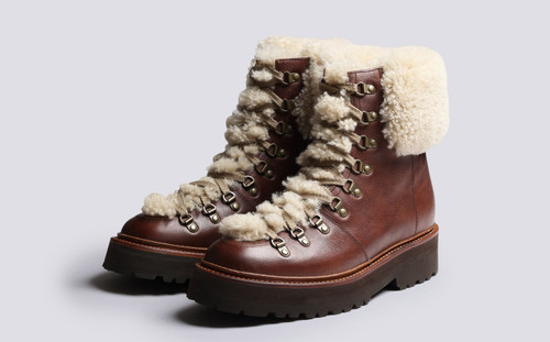 Brad | Hiker Boots for Men in Brown with Shearling | Grenson - Main View
