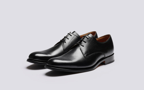 Gardner | Mens Shoes in Black with Rubber Grips | Grenson - Main View