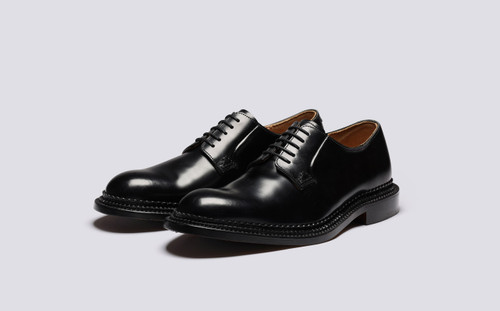 Dulwich | Shoes for Men in Black Wholecut Leather | Grenson - Main View