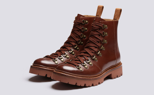 Nanette | Hiker Boots for Women in Tan Leather | Grenson - Main View