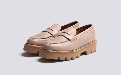 Philomena | Loafers for Women in Stone Leather | Grenson - Main View