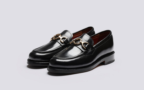 Nina | Loafers for Women in Black Leather | Grenson - Main View